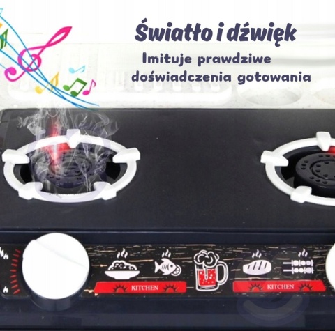 KUCHNIA DLA DZIECI INTERAKTYWNA XL PARA WODNA ZLEW Z WODĄ + AKCESORIA