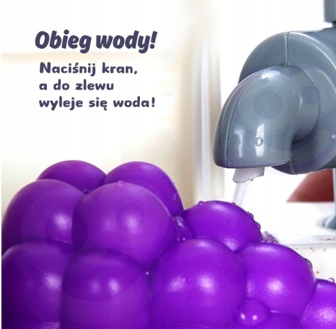 KUCHNIA DLA DZIECI INTERAKTYWNA XL PARA WODNA ZLEW Z WODĄ + AKCESORIA