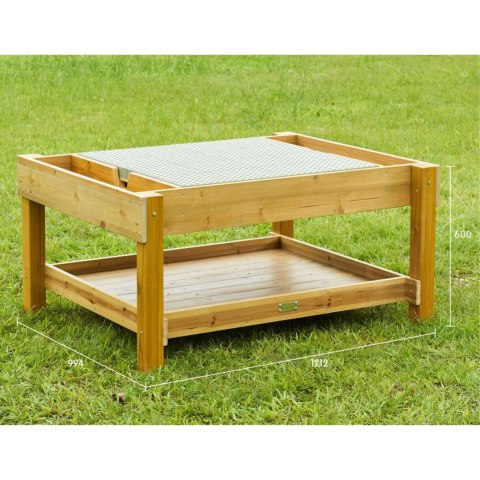 MASTERKIDZ Drewniany Stół Edukacyjny 1200L STEM Outdoor + Akcesoria