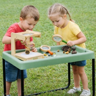 MASTERKIDZ Prostokątny Stolik Do Zabawy Piaskiem I Wodą Regulowana Wysokość