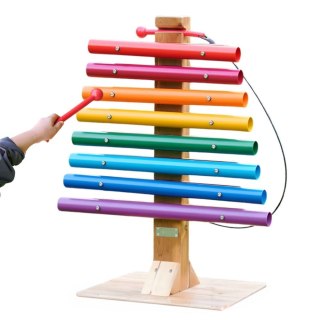Edukacyjna Tęczowa Wieża Muzyczna Dzwonki Rurowe Cymbałki MASTERKIDZ
