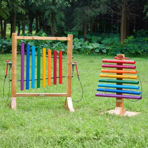 Edukacyjna Tęczowa Wieża Muzyczna Dzwonki Rurowe Cymbałki MASTERKIDZ