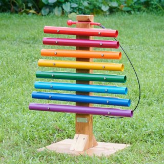Edukacyjna Tęczowa Wieża Muzyczna Dzwonki Rurowe Cymbałki MASTERKIDZ