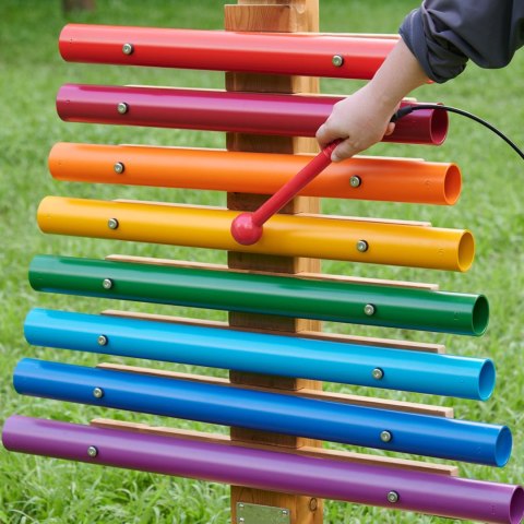 Edukacyjna Tęczowa Wieża Muzyczna Dzwonki Rurowe Cymbałki MASTERKIDZ
