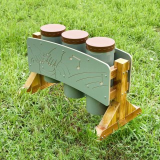 Bębny Ogrodowe Instrument dla dzieci Zestaw trzech Bębnów