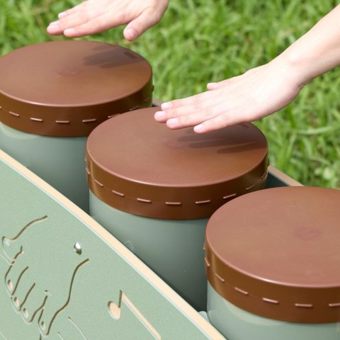 Bębny Ogrodowe Instrument dla dzieci Zestaw trzech Bębnów