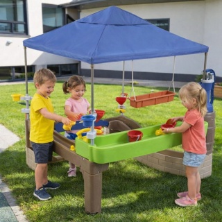 Patio Domek dla dzieci Wodne Centrum Zabawy z Pompą i Baldachimem Pump & Splash Shady Oasis