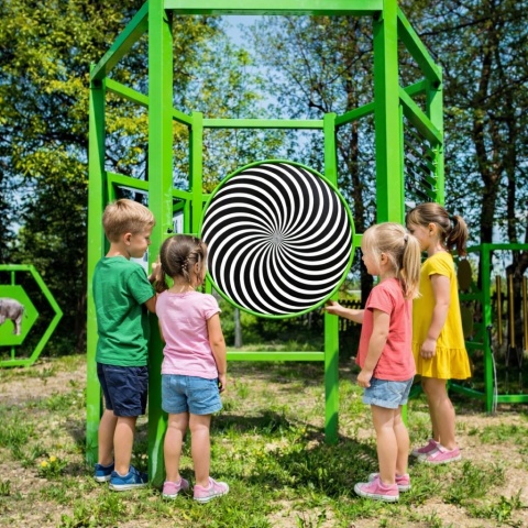 Plac Zabaw Naukowy Hex z atestem Iluzja Koło Optyczne / Szkoła Przedszkole