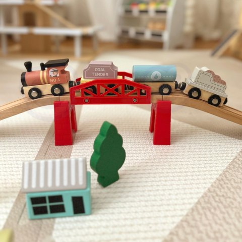 TOOKY TOY Drewniane Pojazdy Wagoniki na Magnes