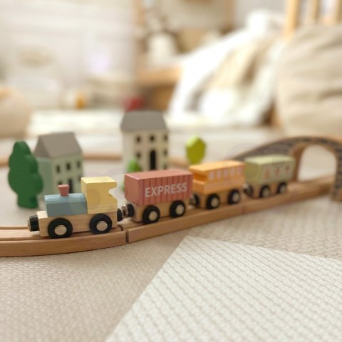 TOOKY TOY Drewniane Pojazdy Wagoniki na Magnes
