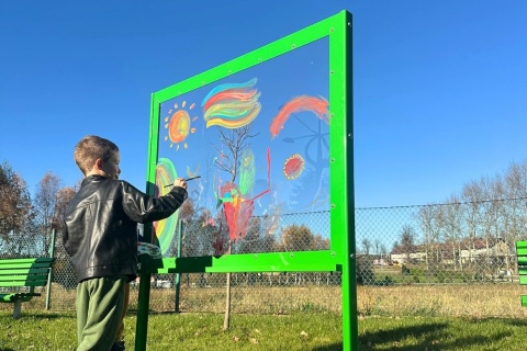 Tablica do malowania Kreatywna Edukacyjna Ściana do Szkoły Przedszkola Plac Zabaw