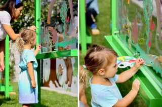 Tablica do malowania Kreatywna Edukacyjna Ściana do Szkoły Przedszkola Plac Zabaw