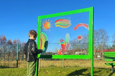 Tablica do malowania Kreatywna Edukacyjna Ściana do Szkoły Przedszkola Plac Zabaw