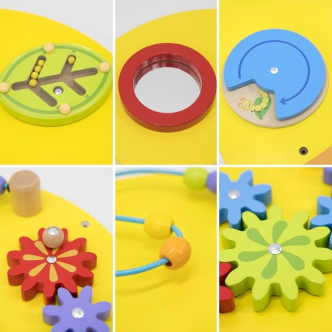 Drewniana Duża Tablica Aktywności Manipulacyjna Gąsiennica Wyposażenie edukacyjne