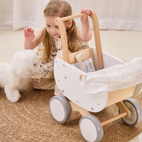 Drewniany Wózek dla Lalek z Gondolą Prezent dla dziewczynki VIGA