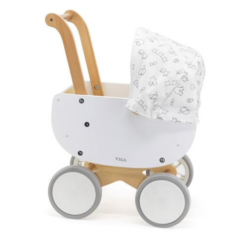 Drewniany Wózek dla Lalek z Gondolą Prezent dla dziewczynki VIGA
