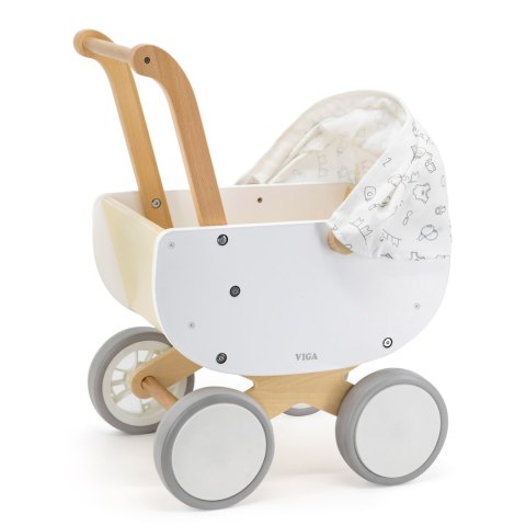 Drewniany Wózek dla Lalek z Gondolą Prezent dla dziewczynki VIGA
