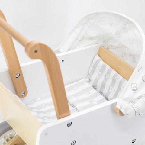 Drewniany Wózek dla Lalek z Gondolą Prezent dla dziewczynki VIGA