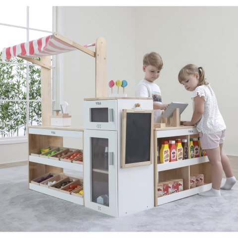 Drewniany Stragan Sklep Supermarket XXL dla dzieci Zestaw Sprzedawca VIGA