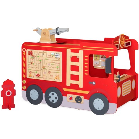 Duży Drewniany Wóz Strażacki dla dzieci Plac Zabaw Montessori