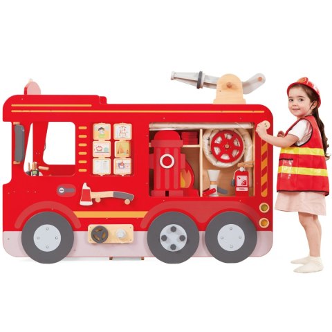 Duży Drewniany Wóz Strażacki dla dzieci Plac Zabaw Montessori