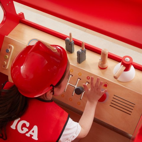 Duży Drewniany Wóz Strażacki dla dzieci Plac Zabaw Montessori