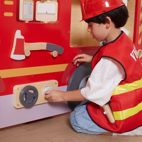 Duży Drewniany Wóz Strażacki dla dzieci Plac Zabaw Montessori