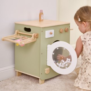 VIGA PolarB Drewniana Pralka Zabawka z Akcesoriami do Prania 3+