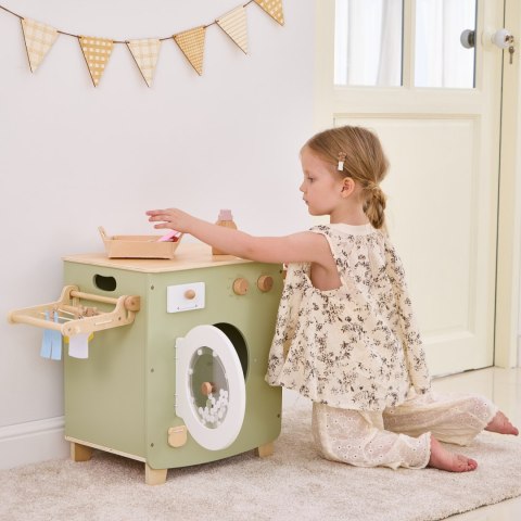 VIGA PolarB Drewniana Pralka Zabawka z Akcesoriami do Prania 3+