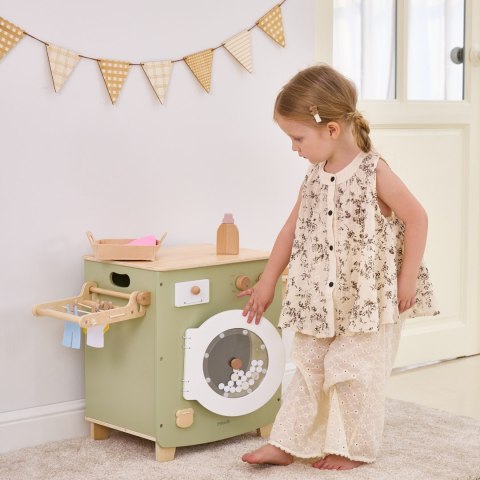 VIGA PolarB Drewniana Pralka Zabawka z Akcesoriami do Prania 3+