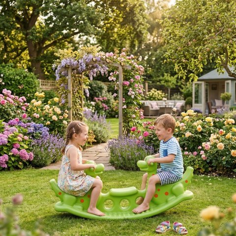 WOOPIE Bujak Wieloosobowy Dino Huśtawka Równoważna Jasno Zielony