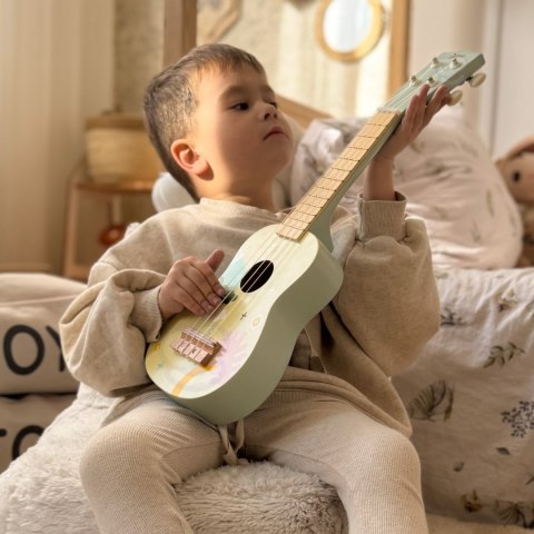 Drewniane Ukulele Gitara dla Dzieci Niebieska CLASSIC WORLD