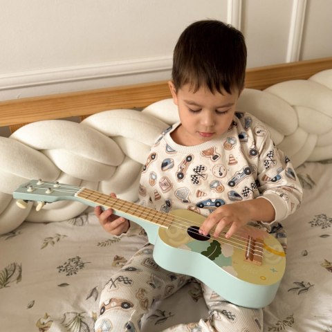 Drewniane Ukulele Gitara dla Dzieci Niebieska CLASSIC WORLD
