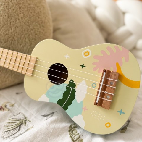 Drewniane Ukulele Gitara dla Dzieci Niebieska CLASSIC WORLD