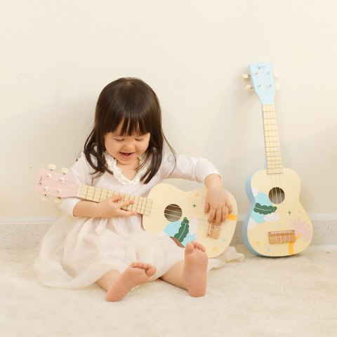 Drewniane Ukulele Gitara dla Dzieci Niebieska CLASSIC WORLD