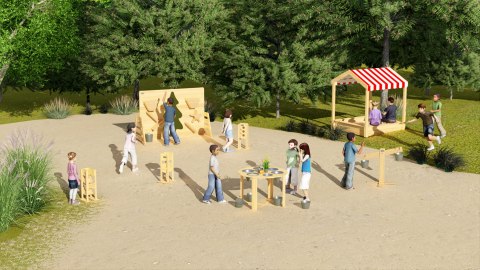 Stół Edukacyjny Ogrodowy dla dzieci 6 Funkcji Zabawa Piaskiem Płynem Kamieniami CLASSIC WORLD EDU