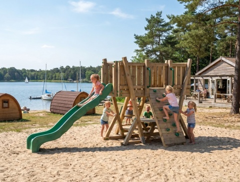 Certyfikowany Plac Zabaw dla dzieci Zjeżdżalnia Stolik Piknikowy Wspinaczka Drabinka FunForte II