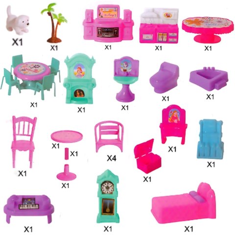 Domek dla Lalek Kucyków PONY FANTASY VILLA 120 el.