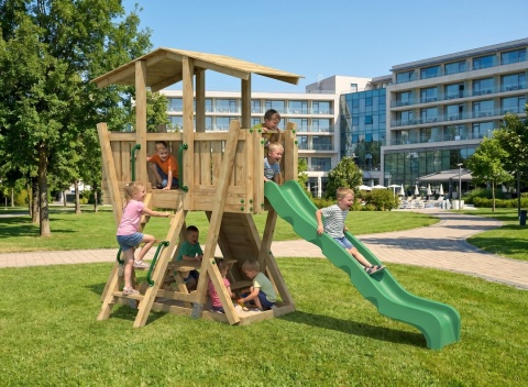 Drewniany Plac Zabaw dla dzieci do Parku Szkoły Przedszkola Hotelu Restauracji z Certyfikatem FUNForte IV