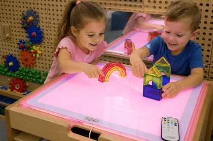 Edukacyjny Panel Świetlny LED dla dzieci Zmiana Kolorów Pilotem MASTERKIDZ