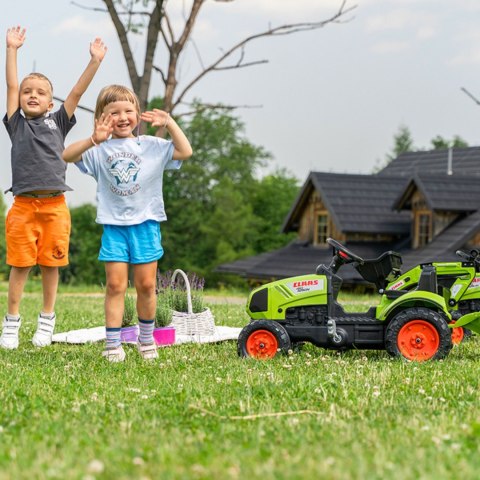 Traktor dla dzieci na Pedały z Ładowarką i Przyczepą Claas 2-5 lat FALK