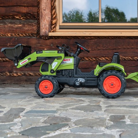 Traktor dla dzieci na Pedały z Ładowarką i Przyczepą Claas 2-5 lat FALK