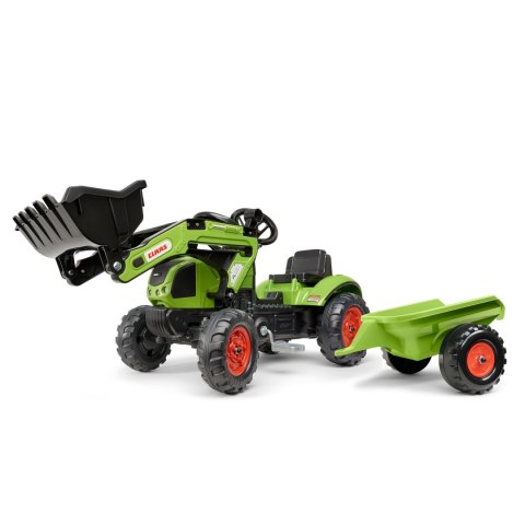 Traktor dla dzieci na Pedały z Ładowarką i Przyczepą Claas 2-5 lat FALK