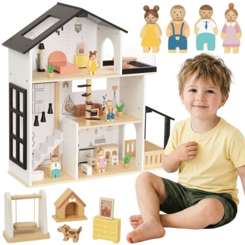 Drewniana Rezydencja z Akcesoriami Domek dla lalek TOOKY TOY