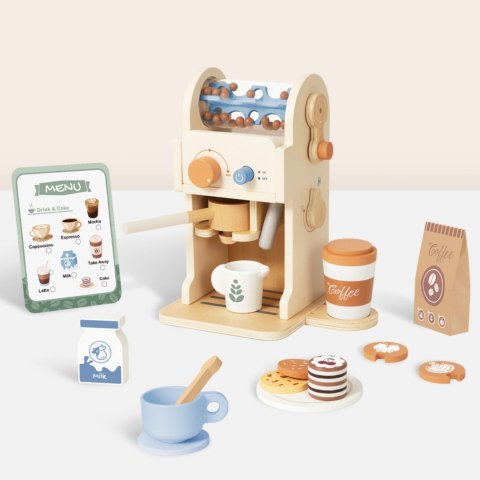 TOOKY TOY Drewniany Zestaw Do Kawy - Barista