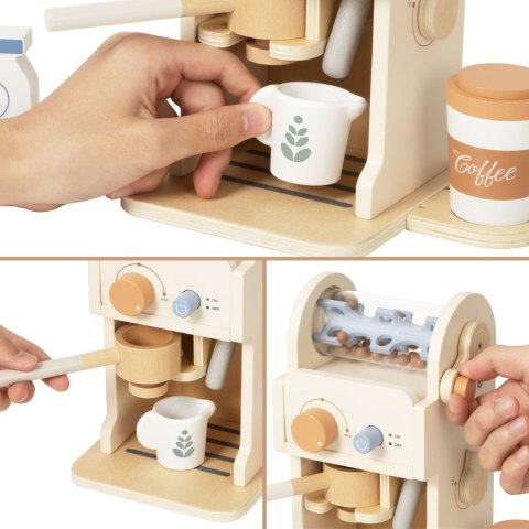 TOOKY TOY Drewniany Zestaw Do Kawy - Barista