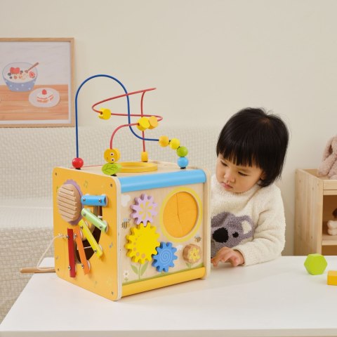 Viga Drewniana Kostka Edukacyjna 5w1