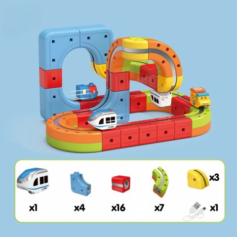 WOOPIE Klocki Magnetyczne Tor Lewitujący 32 el.