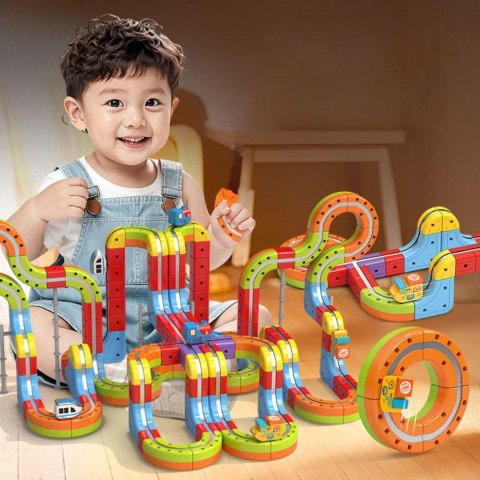 Klocki Magnetyczne dla dzieci Tor Lewitujący do Składania 68 el.