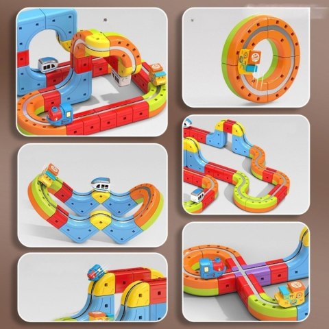 Klocki Magnetyczne dla dzieci Tor Lewitujący do Składania 68 el.